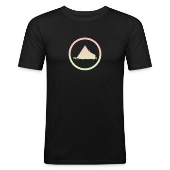 Camping Camping moderne - T-shirt près du corps Homme - noir - Devant - Nik (191cm)