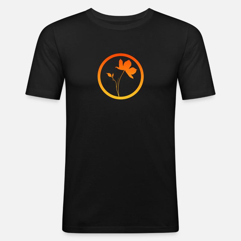 Botanisch Gartenbau Botanik - Männer Slim Fit T-Shirt - Schwarz