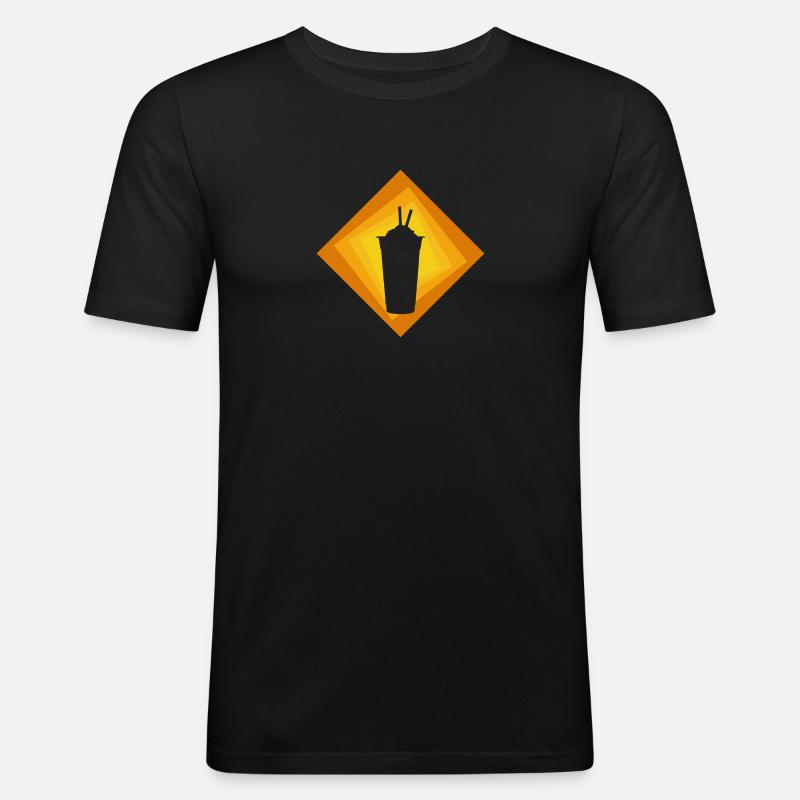 Boba Bubble Tea Bubbletee - Männer Slim Fit T-Shirt - Schwarz