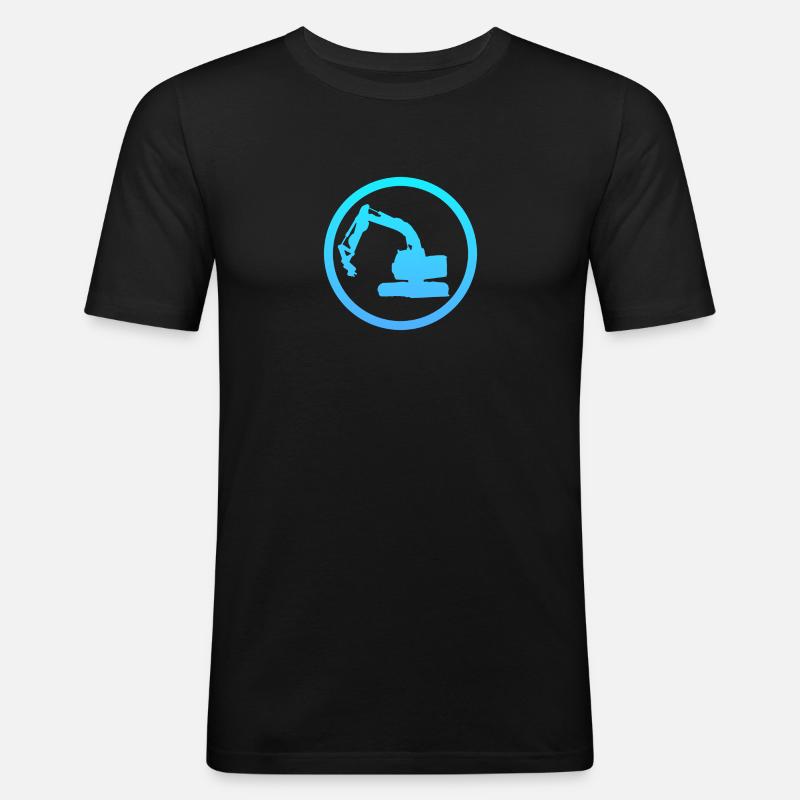 Baggerfahrer Baustelle Baustelle - Männer Slim Fit T-Shirt - Schwarz