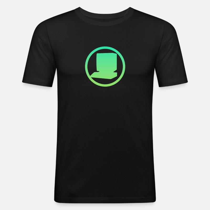 Computerarbeit Computerarbeit Computer - Männer Slim Fit T-Shirt - Schwarz