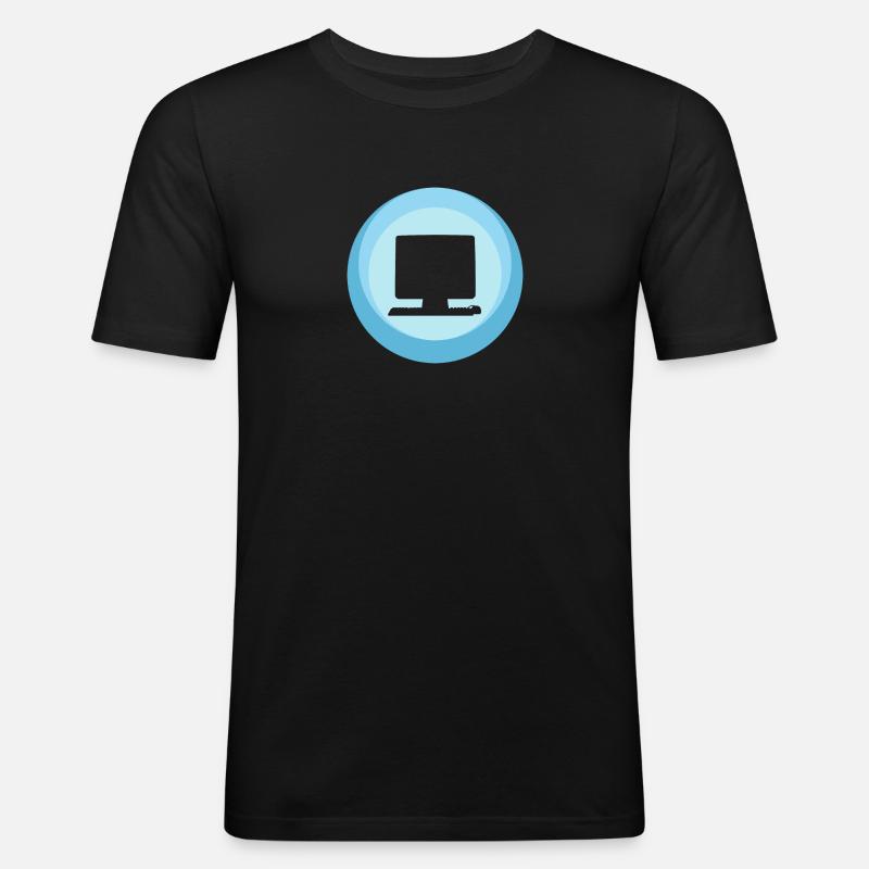 Computer Informatik Informatik - Männer Slim Fit T-Shirt - Schwarz
