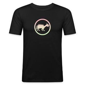 Kryptozoologie Fabeltier Einhorn - Männer Slim Fit T-Shirt - Schwarz - Vorne - Nik (191cm)