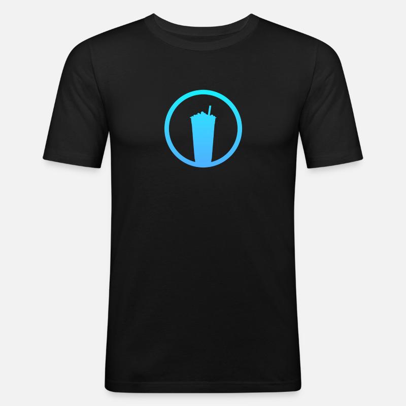Bubble Bubble Tea Bubbletee - Männer Slim Fit T-Shirt - Schwarz