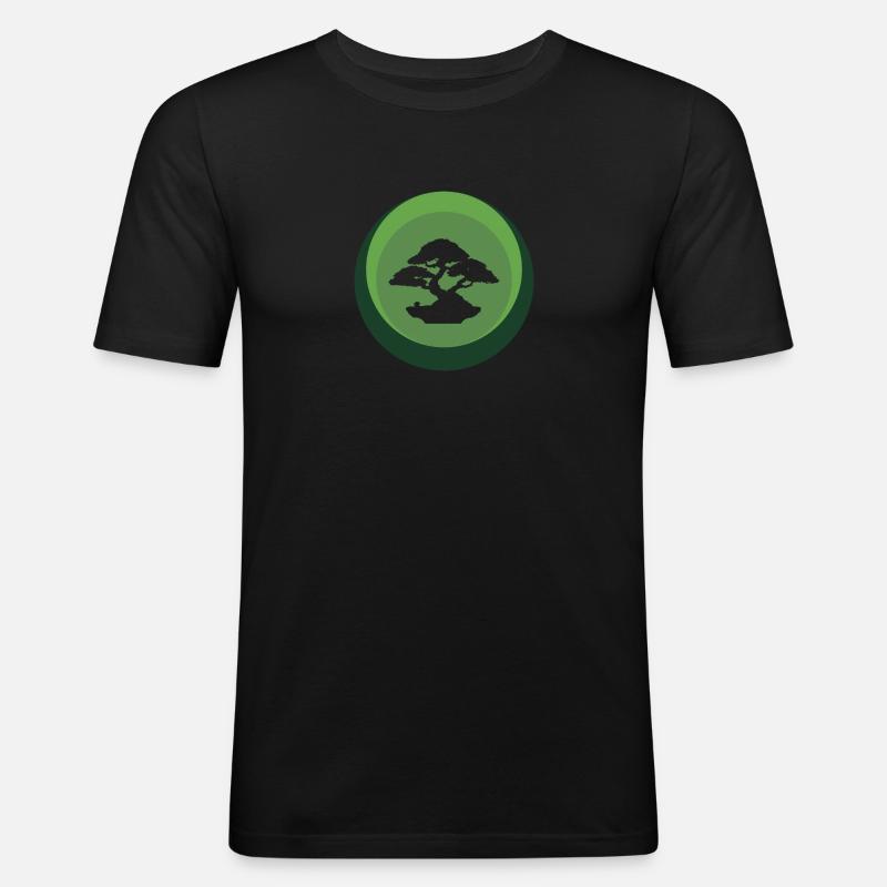 Trees, Tree, Tree - Men's Slim Fit T-Shirt - black