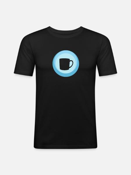 Kaffe koffein koffein - Slim Fit T-skjorte for menn - svart