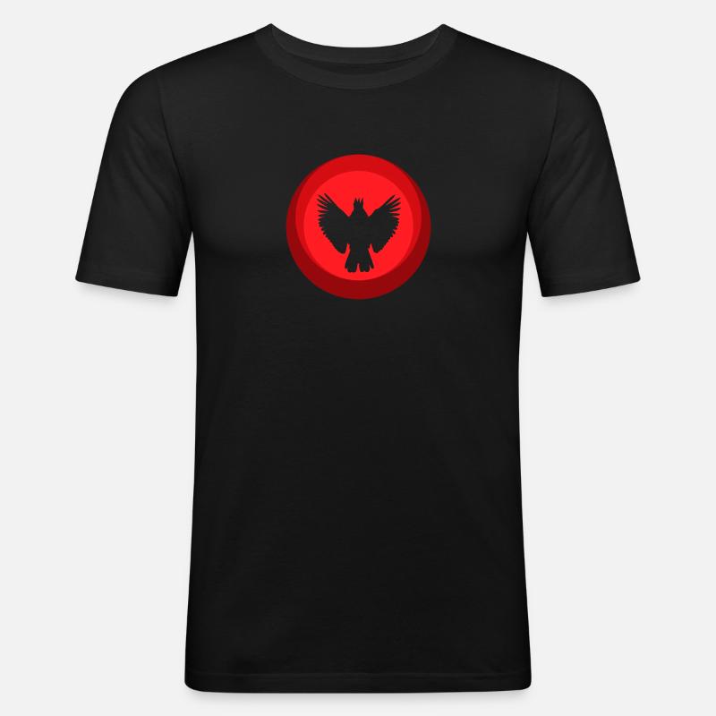 Vogel Vogel Ara - Männer Slim Fit T-Shirt - Schwarz