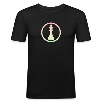 Schachmatt Schach Chess - Männer Slim Fit T-Shirt - Schwarz - Vorne - Nik (191cm)