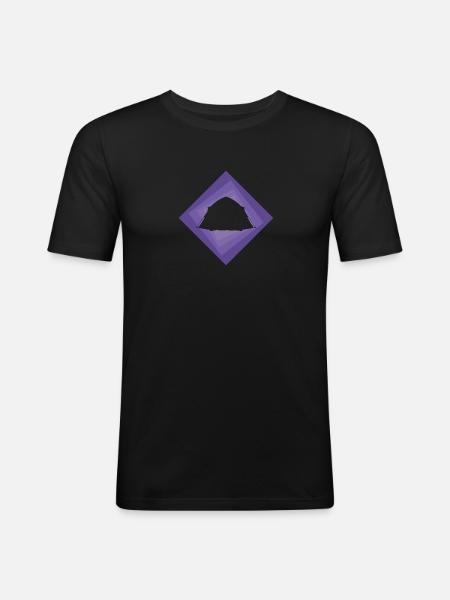 Camping Zelt Pfadfinder - Männer Slim Fit T-Shirt - Schwarz