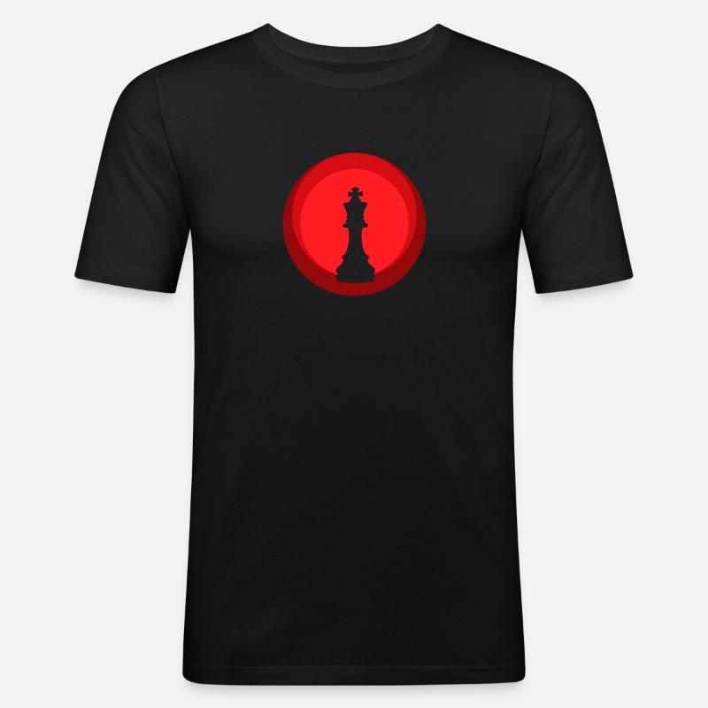 Echecs Echecs Pièce d’echecs - T-shirt près du corps Homme - noir