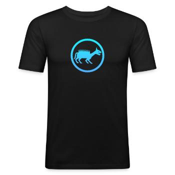 Cryptozoologie Mythique Mythique - T-shirt près du corps Homme - noir - Devant - Nik (191cm)