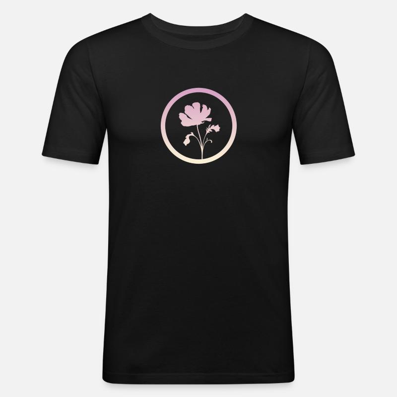 Botanisch Flora Botanisch - Männer Slim Fit T-Shirt - Schwarz