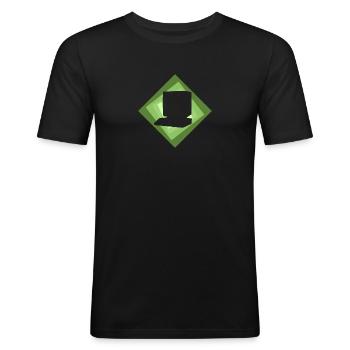 Informatique Internet Travail sur ordinateur - T-shirt près du corps Homme - noir - Devant - Nik (191cm)