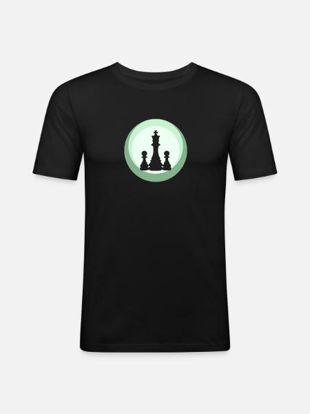 Chess Chess Piece Strategy - Men's Slim Fit T-Shirt - black