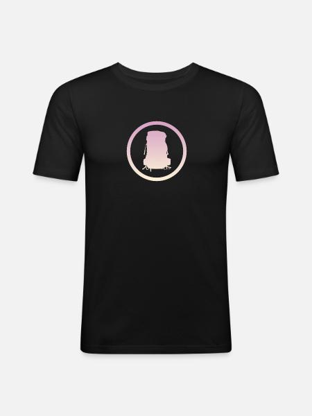 Backpacking Hike Backpack - Men's Slim Fit T-Shirt - black