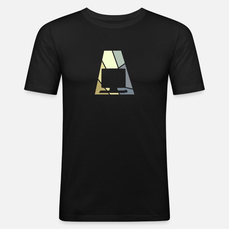 Computer Computer Gamer - Men's Slim Fit T-Shirt - black