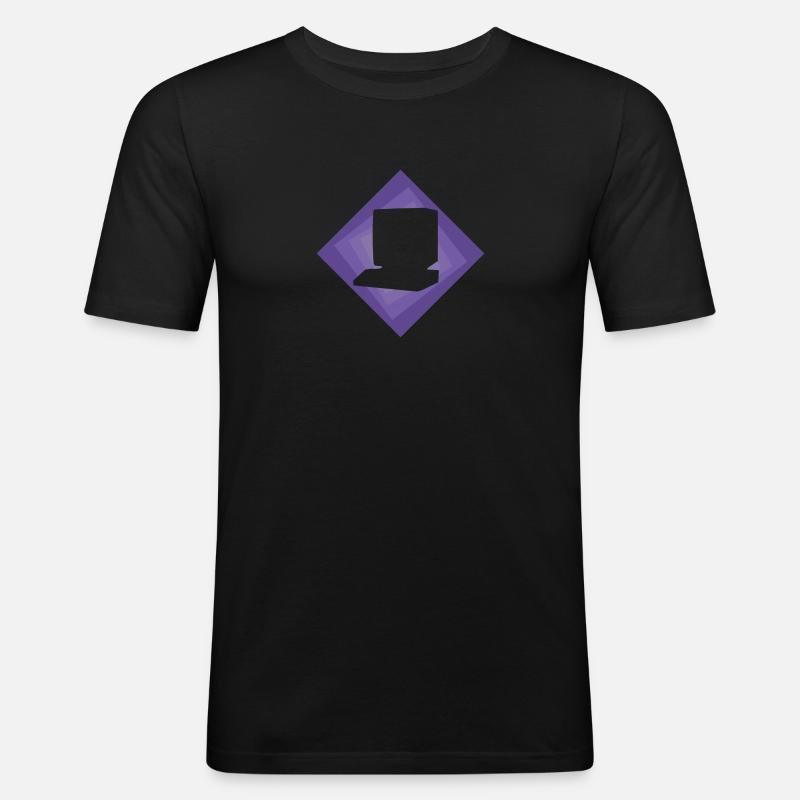 Computer Internet Computer - Männer Slim Fit T-Shirt - Schwarz