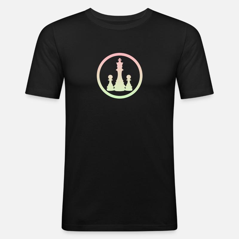 Schachmatt Schach Schachmatt - Männer Slim Fit T-Shirt - Schwarz