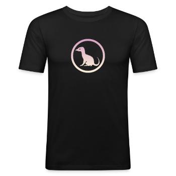 Kryptozoologie Märchen Einhorn - Männer Slim Fit T-Shirt - Schwarz - Vorne - Nik (191cm)