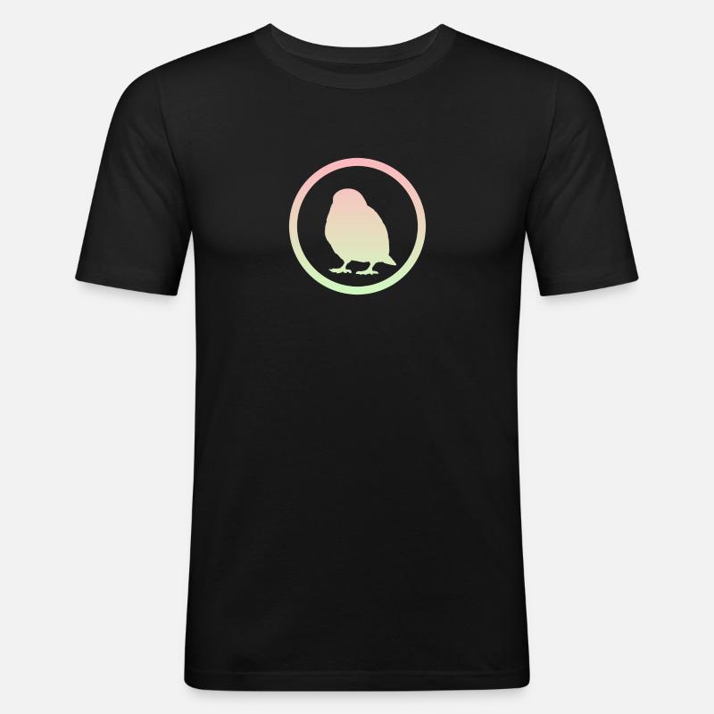 Vogel Vogel Abbildung Vögel - Männer Slim Fit T-Shirt - Schwarz