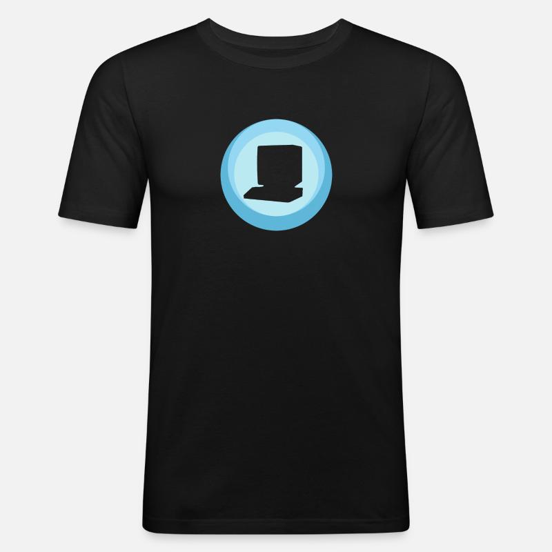 Computer Nerd Nerd - Männer Slim Fit T-Shirt - Schwarz