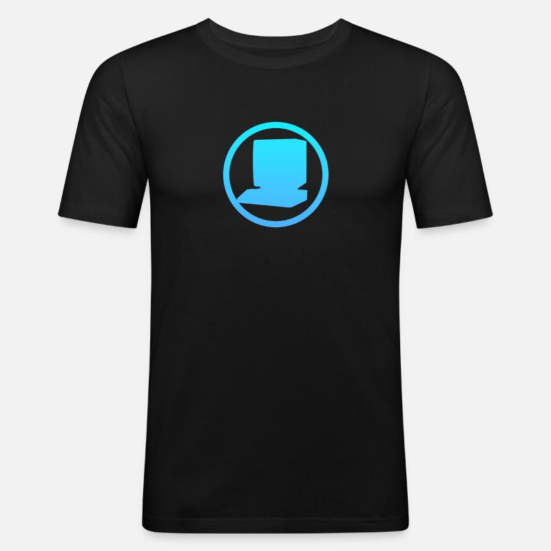 Computerarbeit Computer Online - Männer Slim Fit T-Shirt - Schwarz