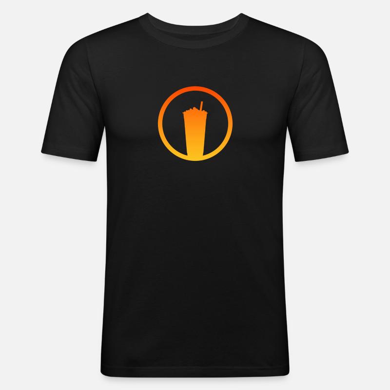 Bubble Bubble Tea Bubble - Männer Slim Fit T-Shirt - Schwarz
