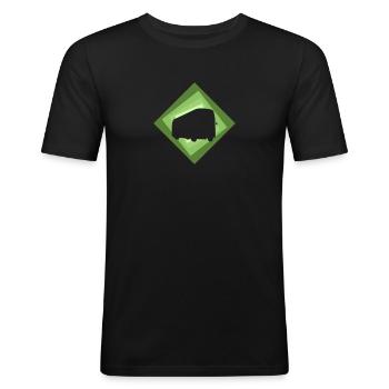 Busfahrer Öffentliche Verkehrsmittel Busfahrer - Männer Slim Fit T-Shirt - Schwarz - Vorne - Nik (191cm)