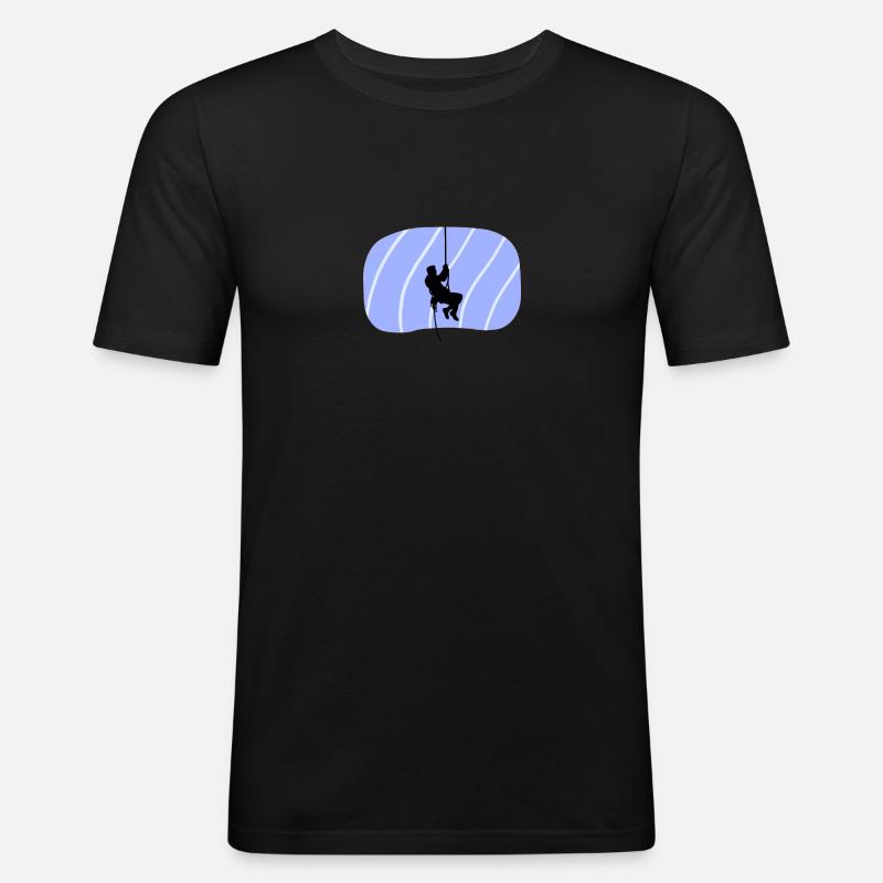 Klettern Bergsteigen Bergsteigen - Männer Slim Fit T-Shirt - Schwarz