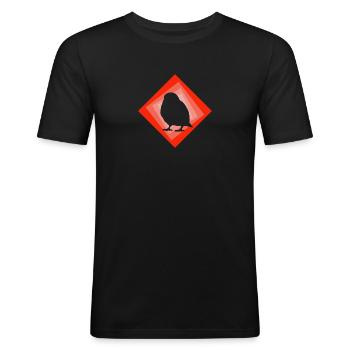 Wellensittich Flügel Vogel Abbildung - Männer Slim Fit T-Shirt - Schwarz - Vorne - Nik (191cm)
