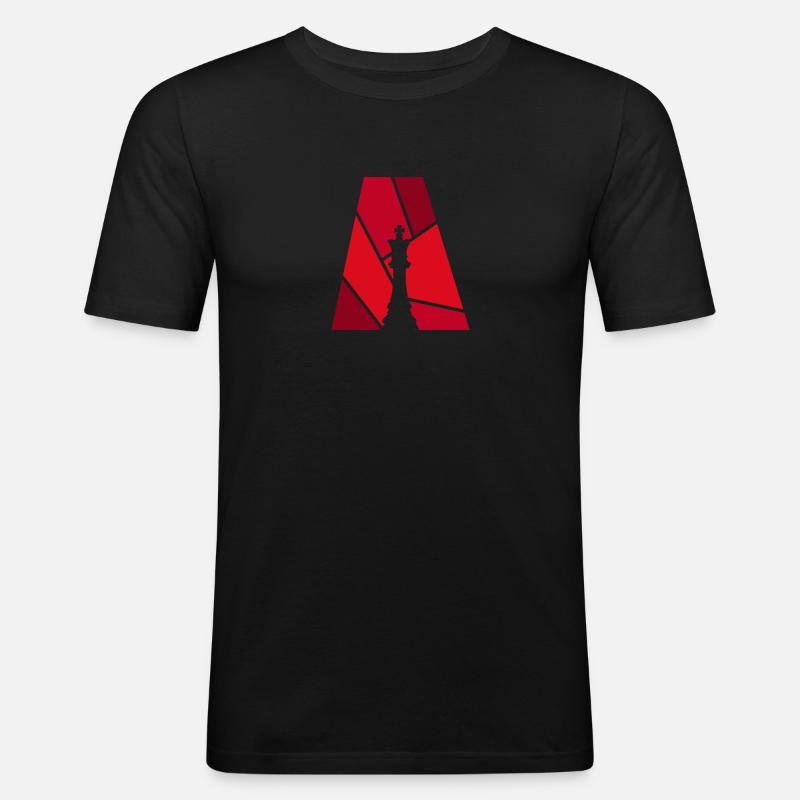 Echecs Echecs Pièce d’echecs - T-shirt près du corps Homme - noir