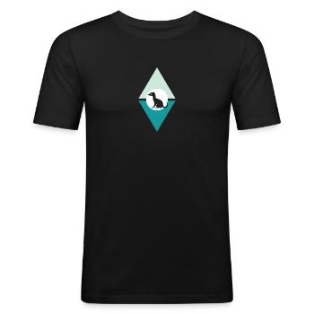 Kryptozoologie Bigfoot Mythisch - Männer Slim Fit T-Shirt - Schwarz - Vorne - Nik (191cm)