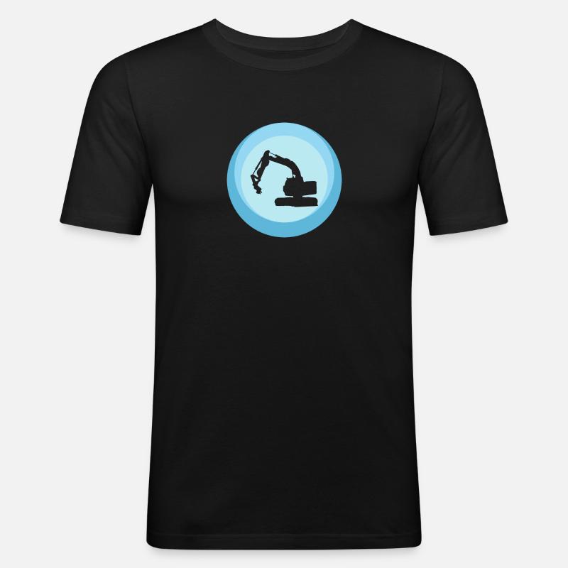 Baustelle Baggerfahrer Baggerfahrer - Männer Slim Fit T-Shirt - Schwarz