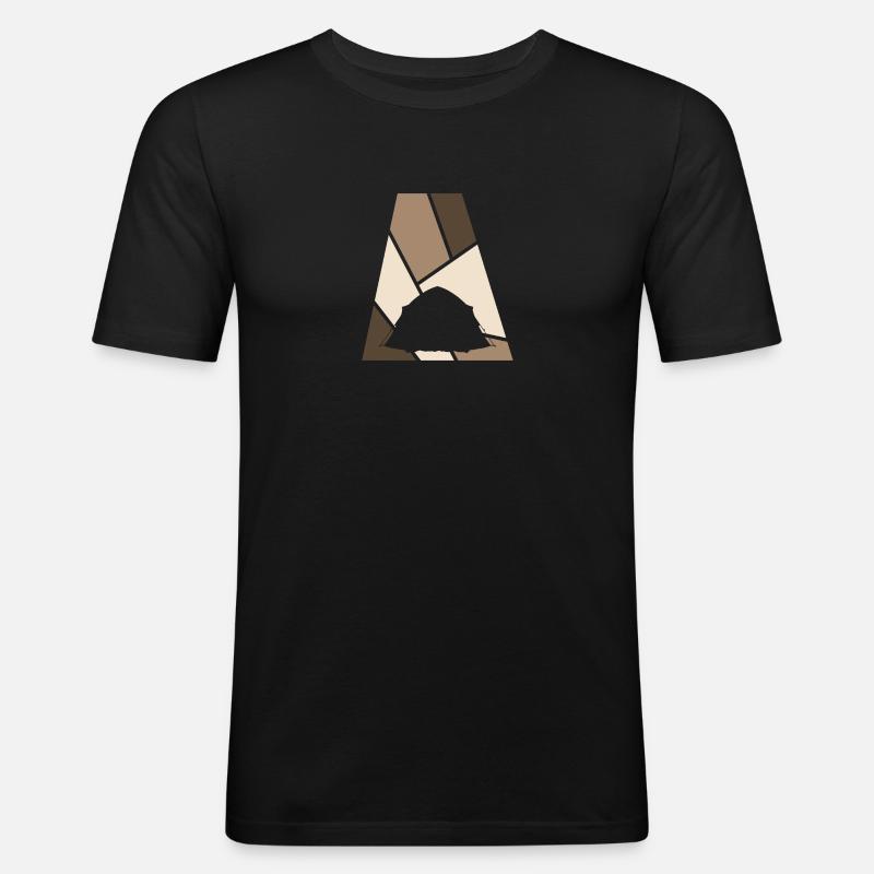 Camping Camping Pfadfinder - Männer Slim Fit T-Shirt - Schwarz