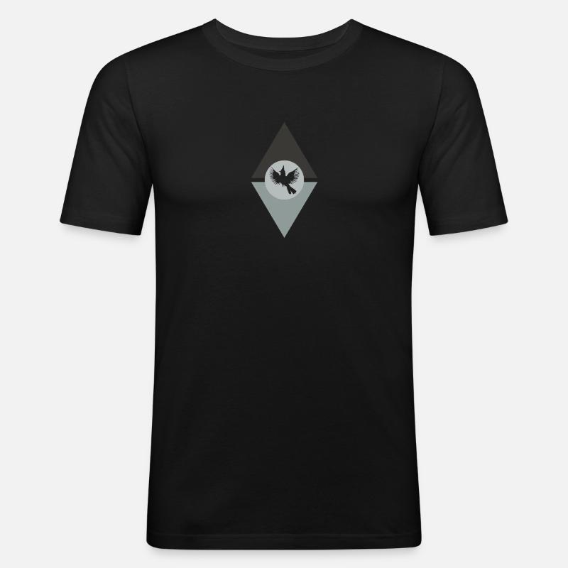 Calopsitte calopsitte oiseau - T-shirt près du corps Homme - noir