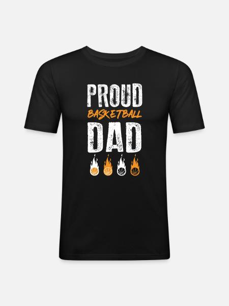 Basketball Daddy - Men's Slim Fit T-Shirt - black