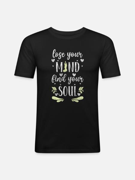 Yoga Enlightenment Mindfulness Om - Men's Slim Fit T-Shirt - black