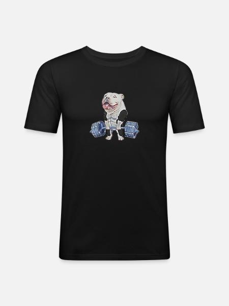 Muscle Bully - Männer Slim Fit T-Shirt - Schwarz