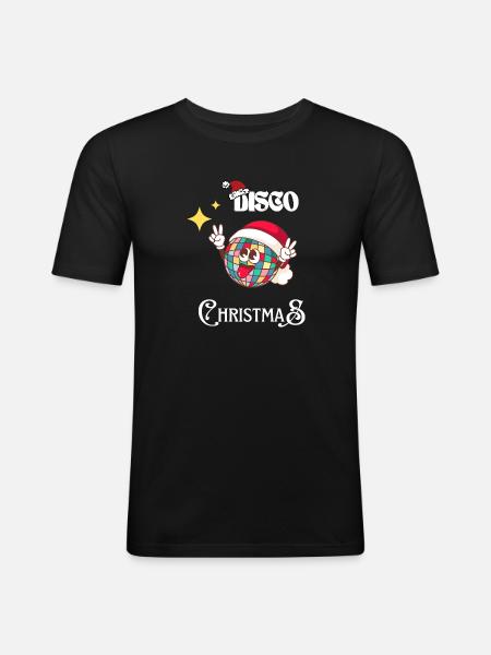 Fun Disco Christmas | XMAS - T-shirt près du corps Homme - noir