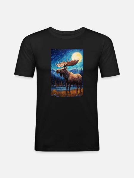 Elk - Men's Slim Fit T-Shirt - black