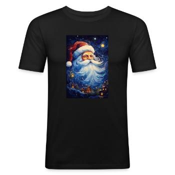 Santa Claus - Men's Slim Fit T-Shirt - black - Front - Nik (191cm)