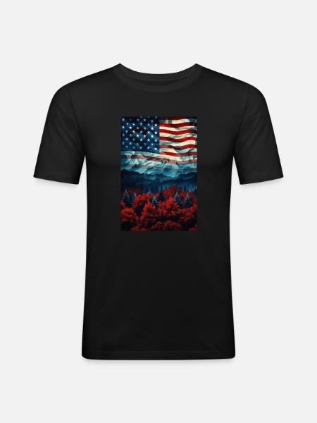 United States - Men's Slim Fit T-Shirt - black