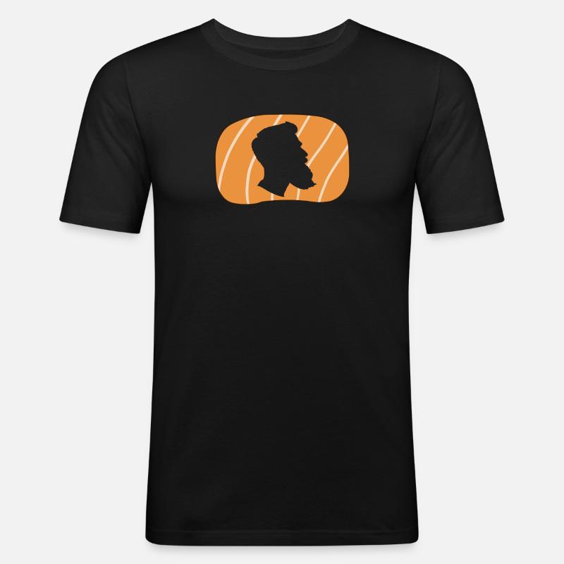 Bart Baertig Hipster - Männer Slim Fit T-Shirt - Schwarz
