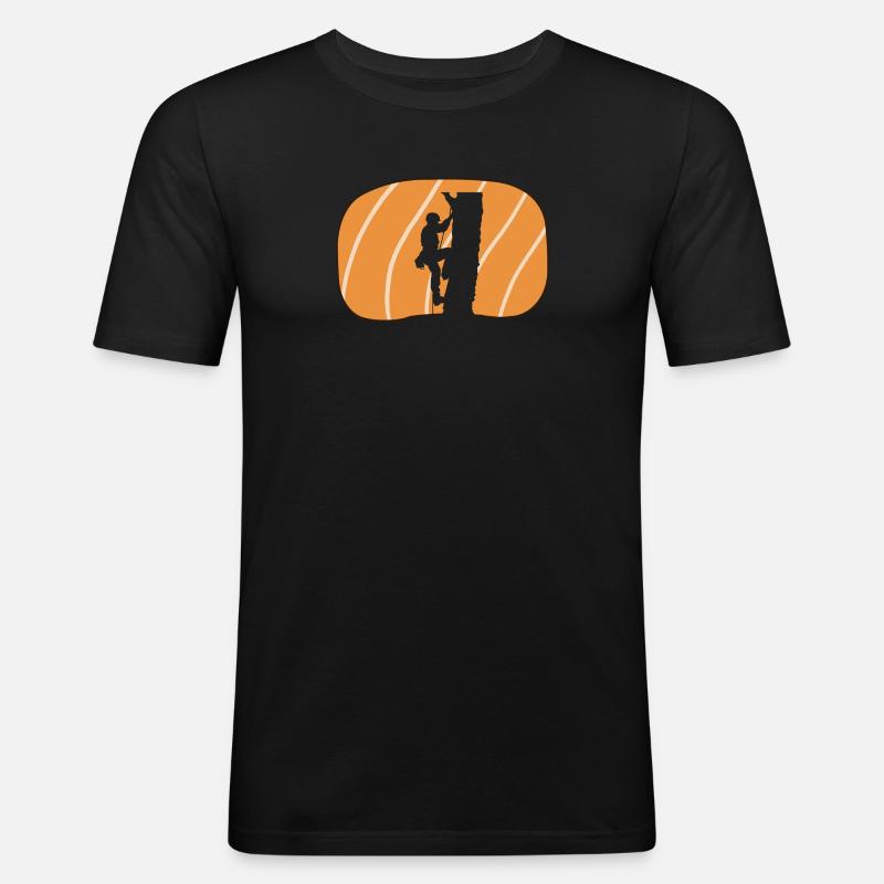 Klettern Kletterer Baumklettern - Männer Slim Fit T-Shirt - Schwarz