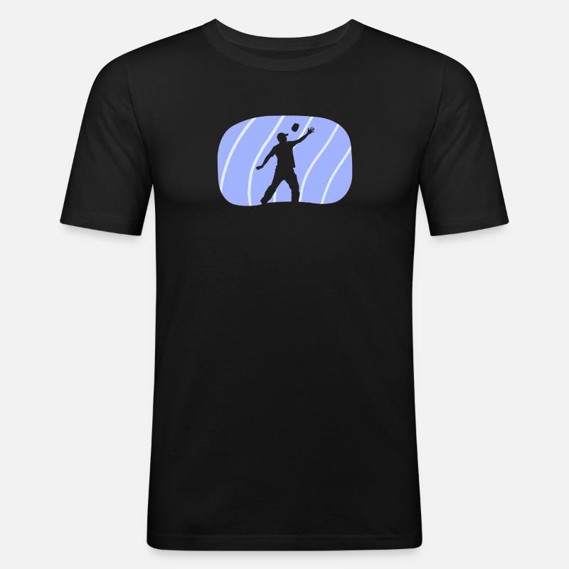 Cornhole Säckchen - Männer Slim Fit T-Shirt - Schwarz