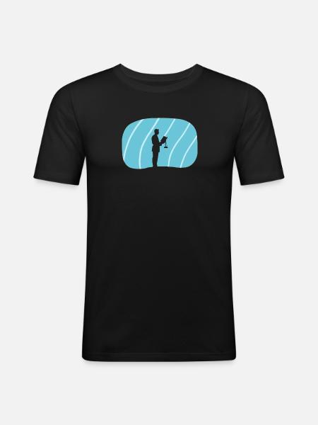 Gericht Recht - Männer Slim Fit T-Shirt - Schwarz
