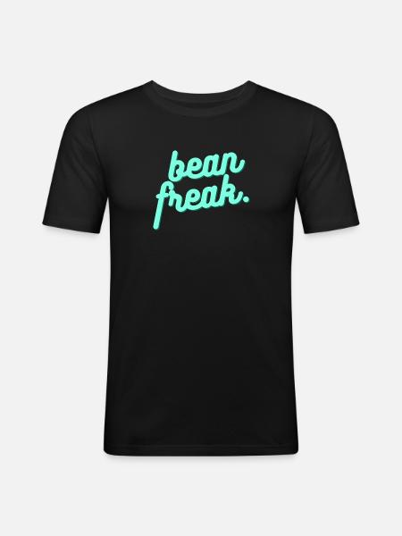 Bean Freak - Männer Slim Fit T-Shirt - Schwarz