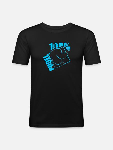 POODLE 100 - Men's Slim Fit T-Shirt - black