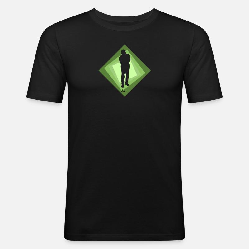 Chip Putting - Männer Slim Fit T-Shirt - Schwarz