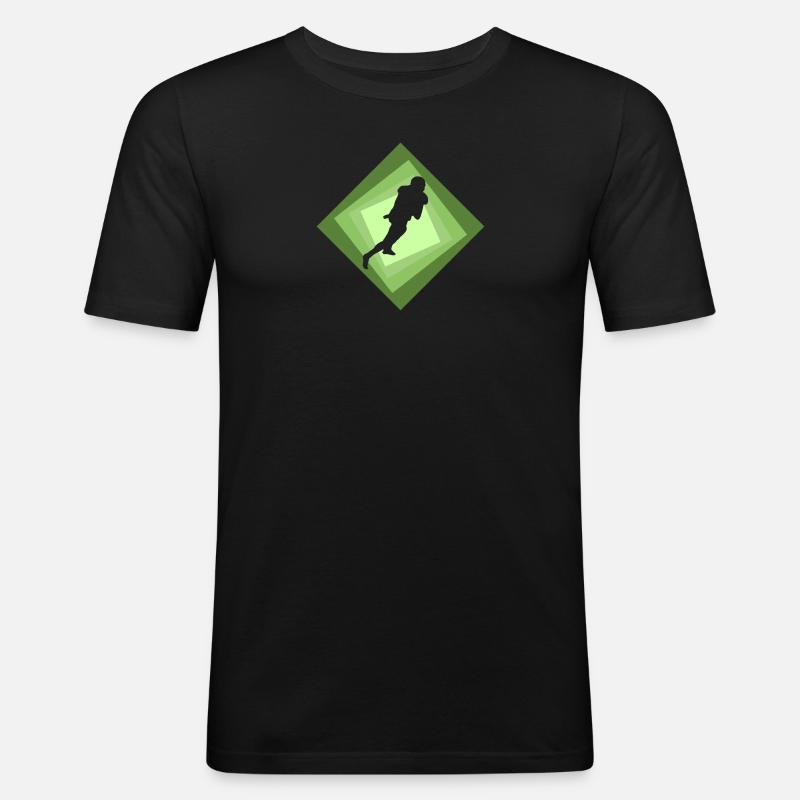 Tailback Gridiron - Männer Slim Fit T-Shirt - Schwarz